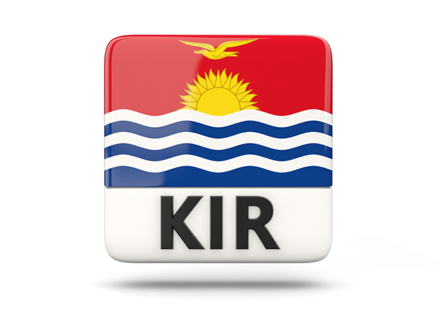 Square icon with ISO code. Download flag icon of Kiribati at PNG format
