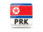 North Korea. Square icon with ISO code. Download icon.