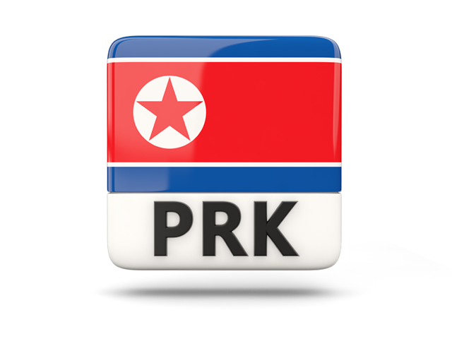 Square icon with ISO code. Download flag icon of North Korea at PNG format