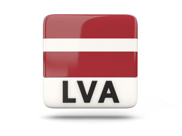 Square icon with ISO code. Download flag icon of Latvia at PNG format