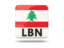 Lebanon. Square icon with ISO code. Download icon.