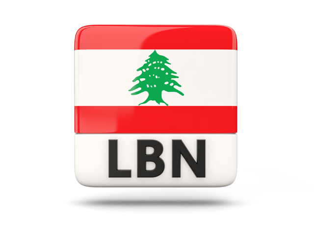 Square icon with ISO code. Download flag icon of Lebanon at PNG format