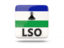 Lesotho. Square icon with ISO code. Download icon.