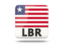 Liberia. Square icon with ISO code. Download icon.