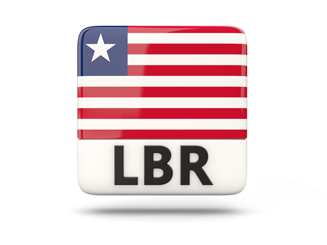 Квадратная иконка с кодом ISO. Скачать флаг. Либерия