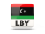 Libya. Square icon with ISO code. Download icon.