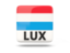 Luxembourg. Square icon with ISO code. Download icon.