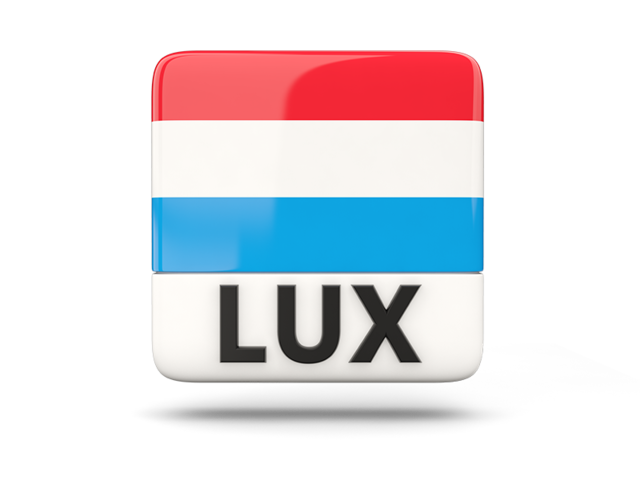 Квадратная иконка с кодом ISO. Скачать флаг. Люксембург
