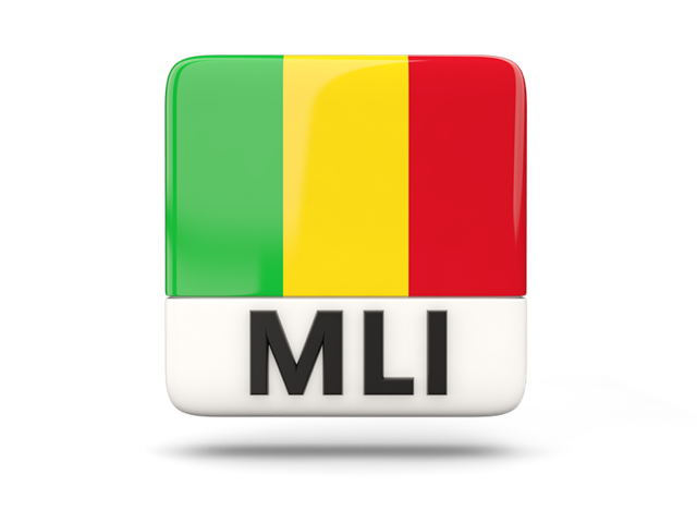 Square icon with ISO code. Download flag icon of Mali at PNG format
