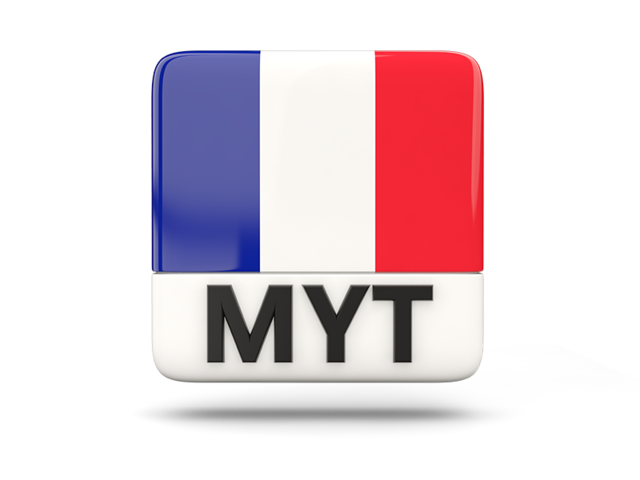 Square icon with ISO code. Download flag icon of Mayotte at PNG format