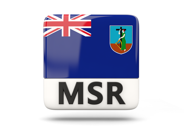Square icon with ISO code. Download flag icon of Montserrat at PNG format