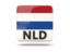 Netherlands. Square icon with ISO code. Download icon.