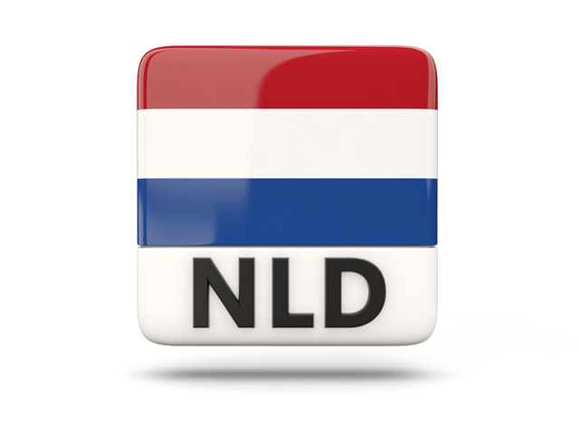 Square icon with ISO code. Download flag icon of Netherlands at PNG format