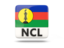 New Caledonia. Square icon with ISO code. Download icon.