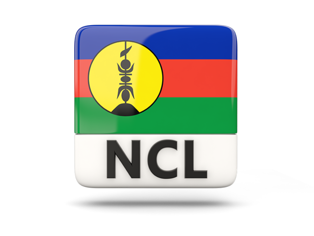 Square icon with ISO code. Download flag icon of New Caledonia at PNG format
