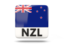 Новая Зеландия. Квадратная иконка с кодом ISO. Скачать иллюстрацию.