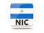 Nicaragua. Square icon with ISO code. Download icon.