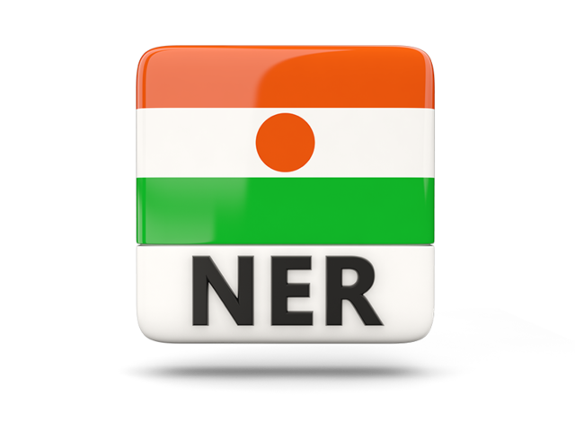 Square icon with ISO code. Download flag icon of Niger at PNG format