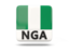 Nigeria. Square icon with ISO code. Download icon.