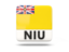 Niue. Square icon with ISO code. Download icon.