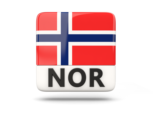 Square icon with ISO code. Download flag icon of Norway at PNG format