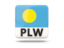 Palau. Square icon with ISO code. Download icon.