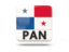 Panama. Square icon with ISO code. Download icon.