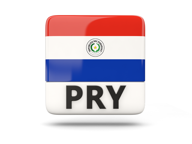 Square icon with ISO code. Download flag icon of Paraguay at PNG format
