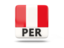 Peru. Square icon with ISO code. Download icon.