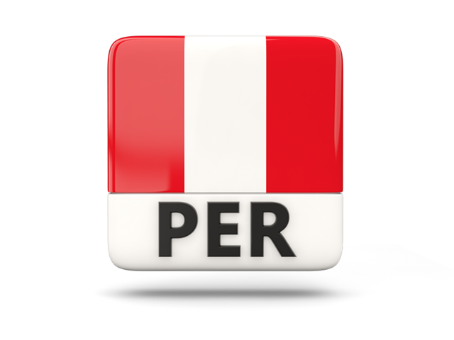 Square icon with ISO code. Download flag icon of Peru at PNG format