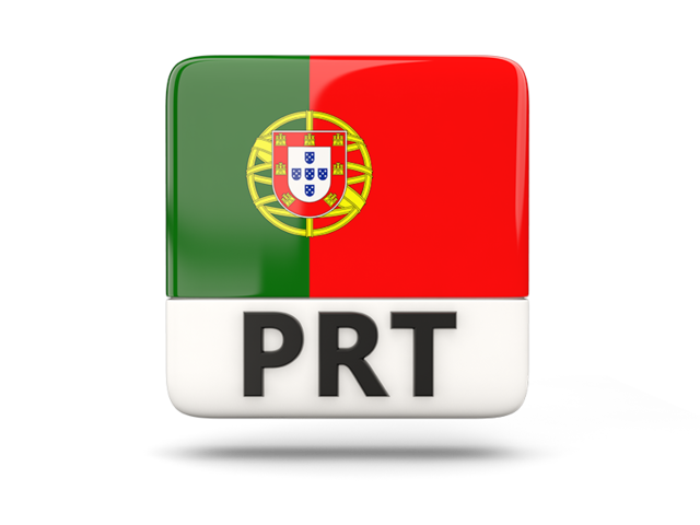 Square icon with ISO code. Download flag icon of Portugal at PNG format