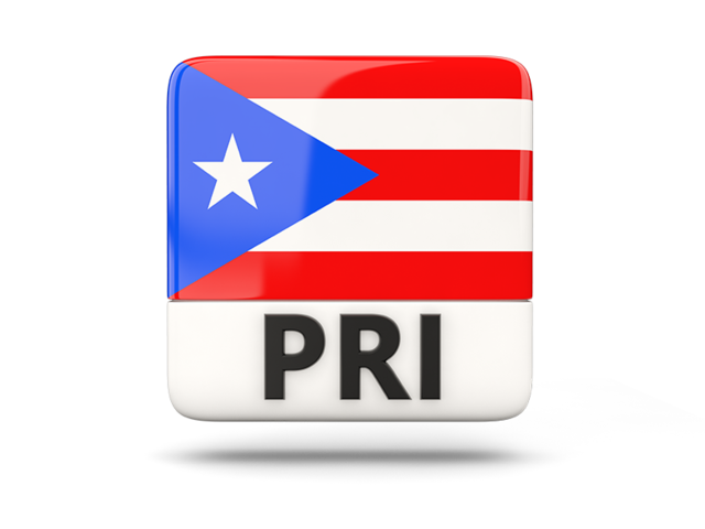 Квадратная иконка с кодом ISO. Скачать флаг. Пуэрто-Рико