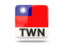 Taiwan. Square icon with ISO code. Download icon.