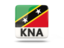 Saint Kitts and Nevis. Square icon with ISO code. Download icon.