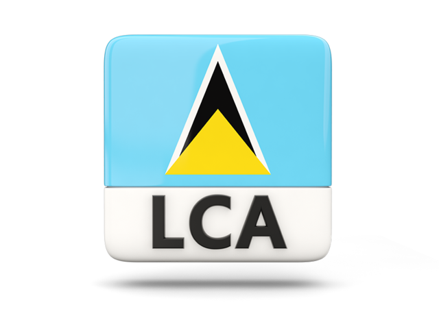 Square icon with ISO code. Download flag icon of Saint Lucia at PNG format