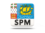 Saint Pierre and Miquelon. Square icon with ISO code. Download icon.