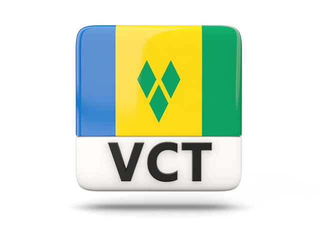 Square icon with ISO code. Download flag icon of Saint Vincent and the Grenadines at PNG format