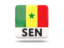 Senegal. Square icon with ISO code. Download icon.