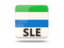 Sierra Leone. Square icon with ISO code. Download icon.