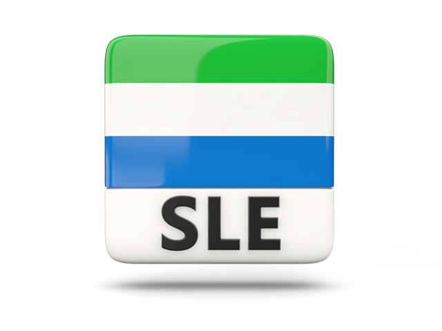 Square icon with ISO code. Download flag icon of Sierra Leone at PNG format