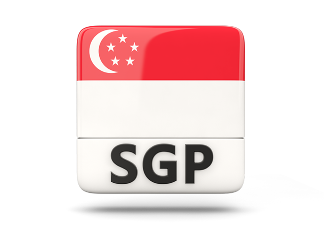 Квадратная иконка с кодом ISO. Скачать флаг. Сингапур