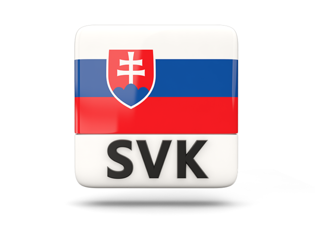 Square icon with ISO code. Download flag icon of Slovakia at PNG format