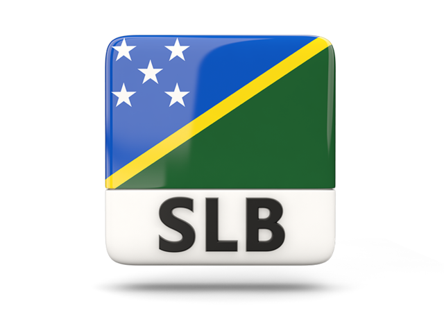Square icon with ISO code. Download flag icon of Solomon Islands at PNG format