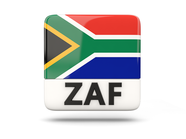 Square icon with ISO code. Download flag icon of South Africa at PNG format