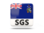 South Georgia and the South Sandwich Islands. Square icon with ISO code. Download icon.