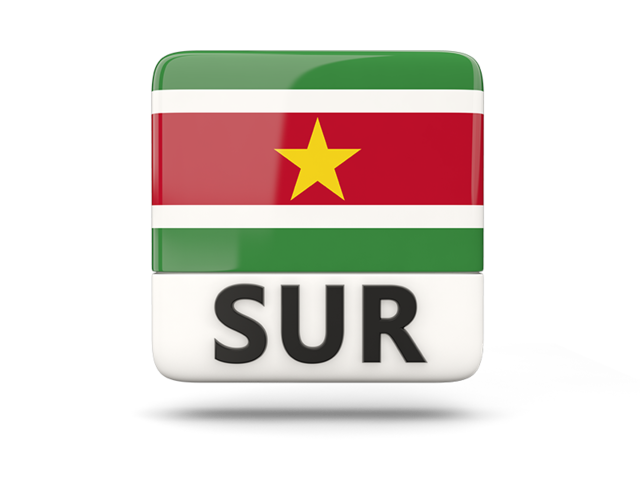 Square icon with ISO code. Download flag icon of Suriname at PNG format