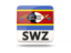 Swaziland. Square icon with ISO code. Download icon.