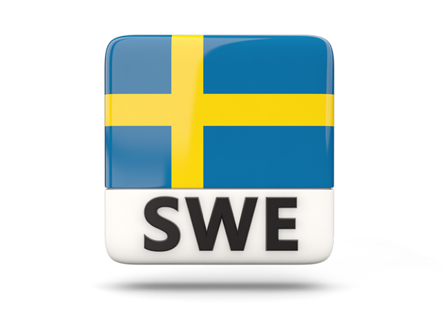 Square icon with ISO code. Download flag icon of Sweden at PNG format