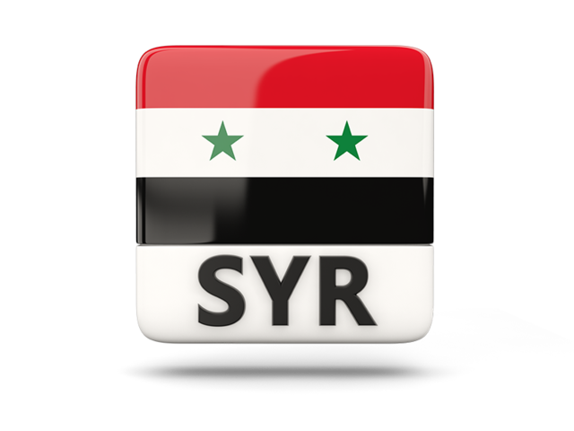 Square icon with ISO code. Download flag icon of Syria at PNG format