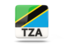 Tanzania. Square icon with ISO code. Download icon.